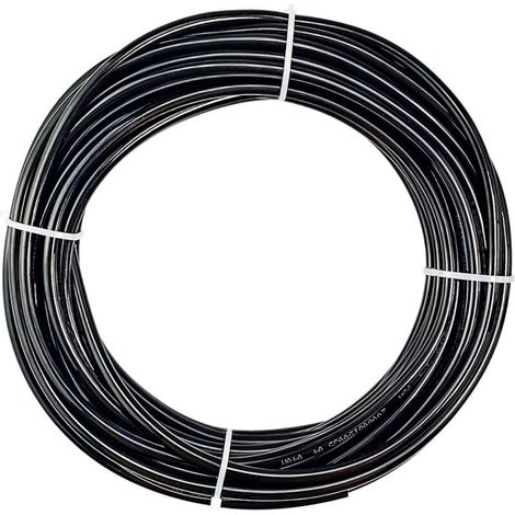Tuyau à air en polyuréthane noir de 10 m, diamètre extérieur 4 mm x diamètre intérieur 2,5 mm sans raccords