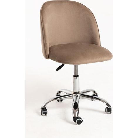 Sillas de escritorio - Silla Vint Terciopelo Office - Beige (1/5)