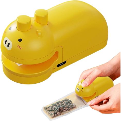 Scelleuse magnétique compacte pour sachets de goûter Mini scelleuse thermique pour voyages, cuisine, repas et viande