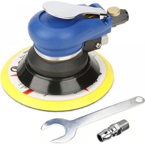 Ponceuse Pneumatique Double Action 150mm 10000tr/min Polissage Ergonomique Acier Bois Pierre (1/4)