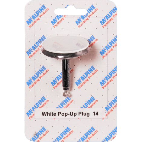 McAlpine White Pop-Up Plug - CARD-14 (1/2)