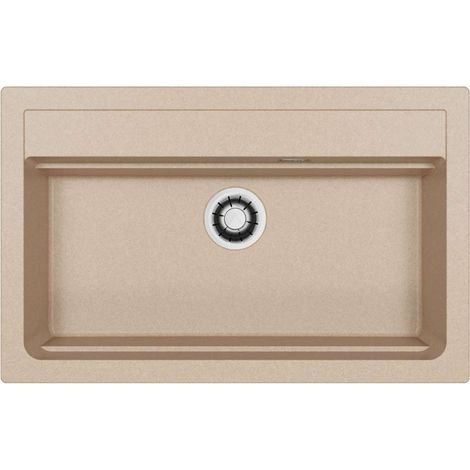 Alveus Atrox - Evier en granit 79x50 cm, Quick-Close, ivory 1149210 (1/2)