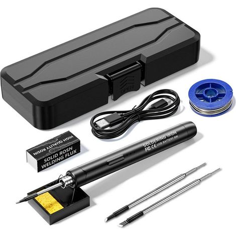 Kit Fer à Souder USB – 8W Température Réglable 300-450°C LED (1/3)