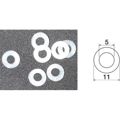 RONDELLA PLASTICA/TEFLON D.5,5X11 ( 50 PEZZI )
