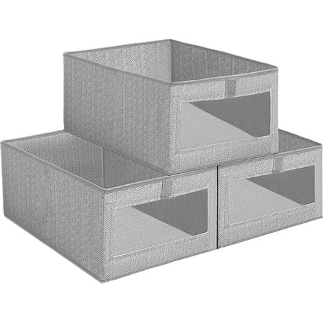 Boîte de Rangement 40 x 30 x 19.5 cm, Tissu, Pliable, Caisse Jouets, Vêtements