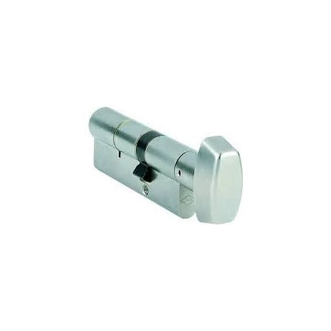 ISEO BOMBILLO F5 POMO PLANO DOBLE EMBRAGUE 30+30 15 NIQUEL
