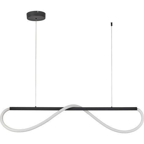 Suspension LED linéaire 100 cm noire 24W 4000K Meleca (1/5)