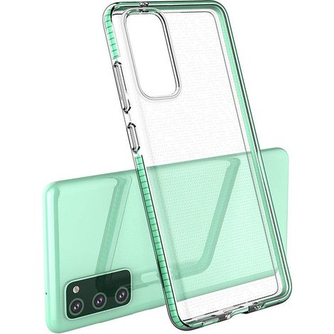 Spring Case Gel-Schutzhülle mit farbigem Rahmen für Samsung Galaxy S21+ 5G (S21 Plus 5G) Hellblau (1/4)
