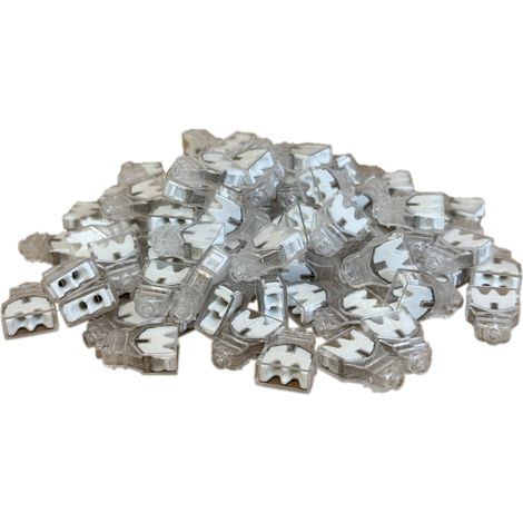 100 bornes de connexion automatique 2 fils rigides 1,5 à 2,5mm2 - PREFA ELEC (1/2)