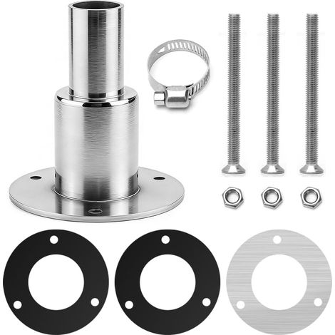 Adaptateur de Traverse de Coque en Acier Inoxydable pour Tuyau d'Échappement de Chauffage Stationnaire Diesel 24mm, Pour Camping-Car, Bateau, Cabine, Raccord Étanche et Durable (1/5)