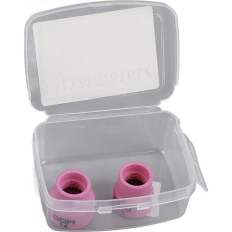 Set de 2 tasses en céramique pour soudage TIG 12/14, tailles 25mm et 27,5mm, polyvalent et pratique (1/5)