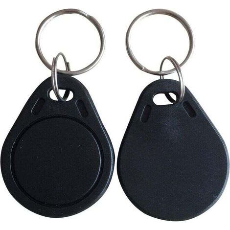Pack of 10 programmable 13.56 MHz RFID badges – Waterproof and customizable via the MCT Android app – For access management and access control – 56 MHz