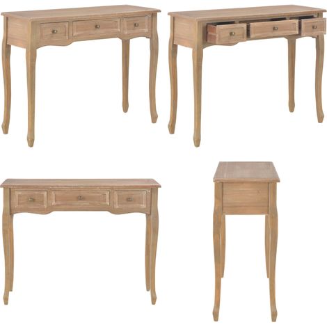 280047 Dressing Console Table with 3 Drawers Brown - Konsoletisch - Kommode - Sideboard - Wohnraummöbel - Holzschrank - Home & Living (1/5)