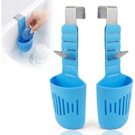 2 Pièces Support de Tablette de Nettoyage de Réservoir de Toilette, Silicone Porte-Pastille pour Réservoir WC Convient Plupart Standard Réservoirs Toilettes Facile Installer (1/5)