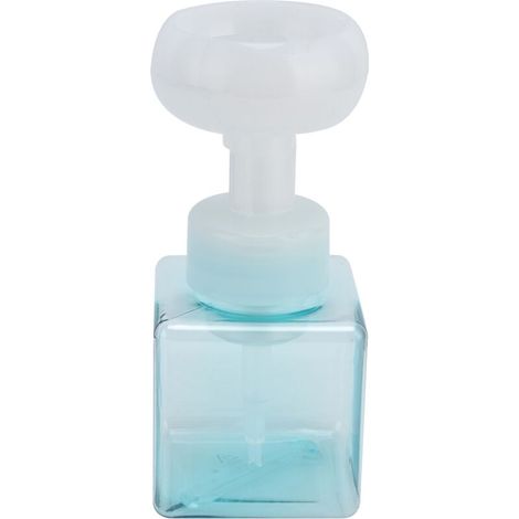 Distributeur de savon liquide en forme de fleur, flacon pompe transparent bleu de 250 ml, rechargeable et réutilisable.-AquaForge (1/5)