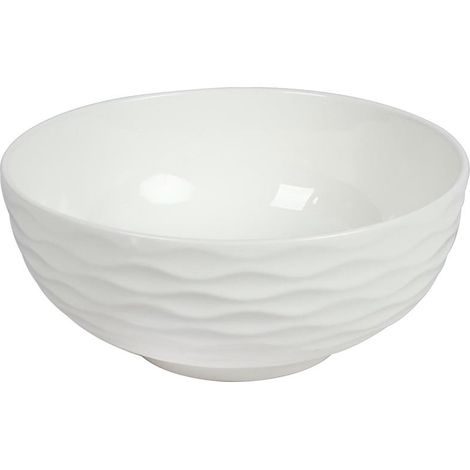 MA MAISON CIOTOLA DA CUCINA IN PORCELLANA BIANCA 20 CM CON MOTIVO ONDULATO