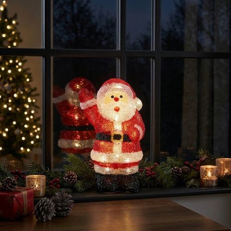 LED Battery Operated Santa Ornament Light (1/2)