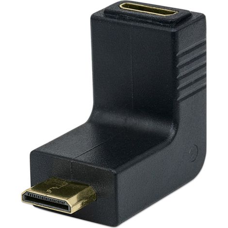 MANHATTAN Adattatore HDMI Mini C Femmina a Mini C Maschio Angolato Nero (1/5)