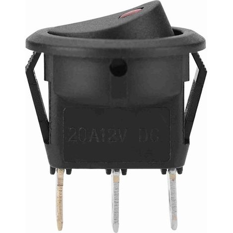 Commutateur Spst, interrupteur rond DC 12 V avec lumière LED pour l'automobile (1/5)