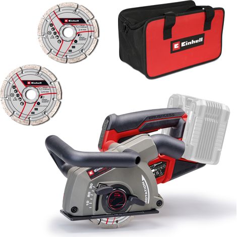 Einhell – Akku-Mauernutfräse 36V – Brushless-Motor für präzise Nuten bis 30mm – 2x 18V Power X-Change – Inkl. 2 Diamant-Trennscheiben (1/5)