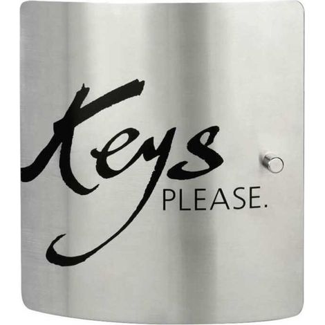 Armoire a clé - BURG WACHTER - 6205/10 Ni KEYS PLEASE - Inox, 10 crochets, fermeture aimant réglable