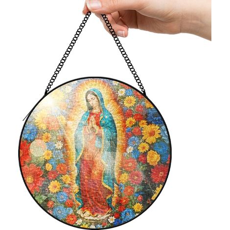 30 cmAttrape-soleil vitrail floral oiseaux papillons, décoration intérieure élégante, cadeau maman (1/5)