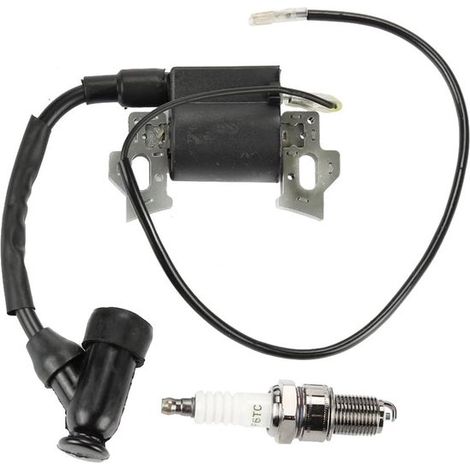 Bobine d'allumage avec bougie pour moteur Honda GXV110 GXV120 GXV160 HR216 HRA216 HR2160 HR1950 HR2150 HRA2160 UM21 UM2160 (1/5)