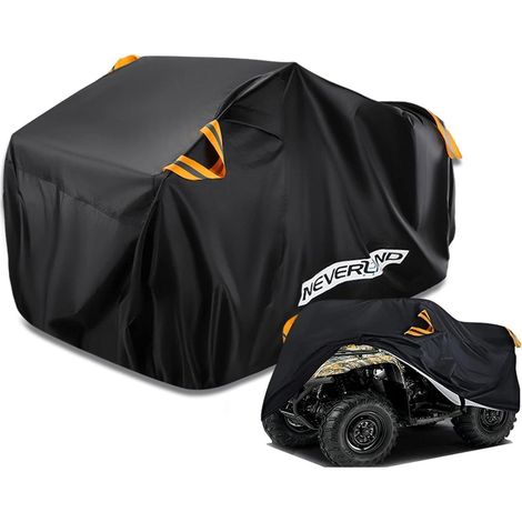Bâche Quad XXXL 256x110x120cm Noir Oxford 210D Imperméable Antivol Réfléchissant (1/5)