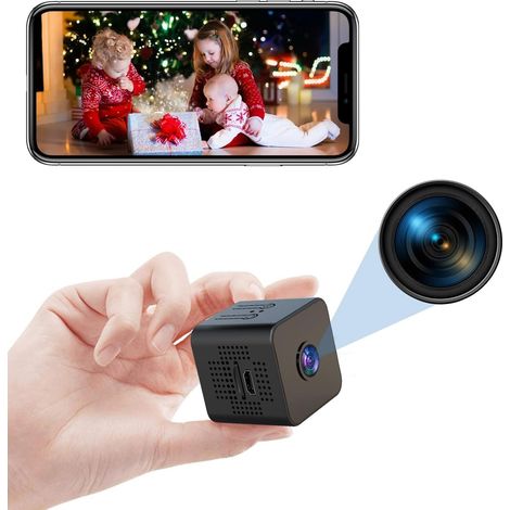 Mini caméra espion cachée, caméra intelligente WiFi sans fil 1080p grand angle sans fil, moniteur de bébé, caméra de surveillance de sécurité à domicile, utilisée pour la (1/5)