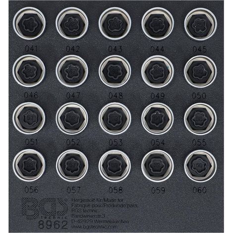 Insert de Servante d Atelier 1/6 - Jeu 20 pcs Outils Écrous Antivol BMW - Acier - Sécurité et Praticité - D-Work (1/5)