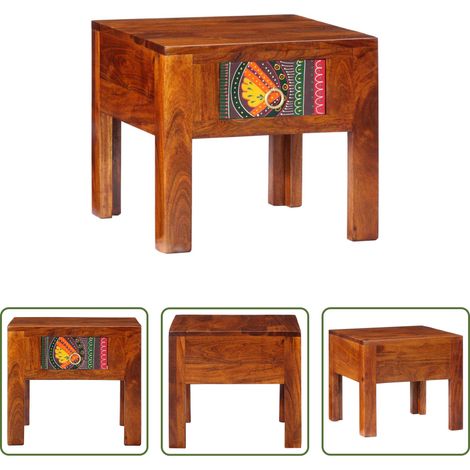 Holz Nachttisch - Nachttisch 40x40x36 cm Massivholz Akazie (1/5)