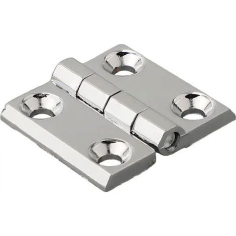 Charnière amovible avec trou fraisé en acier inoxydable pour armoire et porte (argent 60 x 60 mm) (1/4)