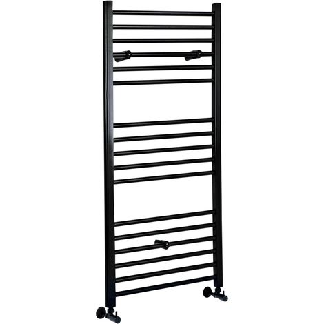 Hudson Reed Artle - Sèche-Serviettes Design Moderne Noir - Plat 120 cm x 50 cm