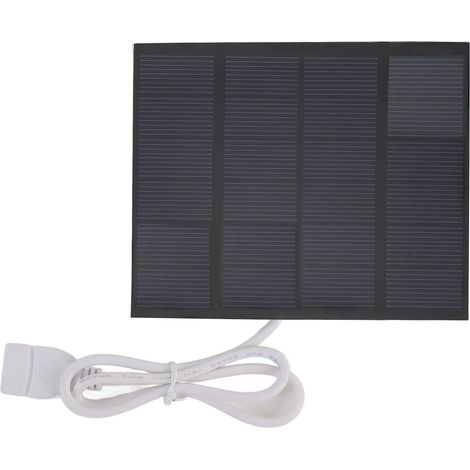 Ortviai Panneau Solaire Portable 1,5 W 6 V avec Interface USB – Chargeur Solaire Léger et Compact (110 x 92 mm) (1/5)
