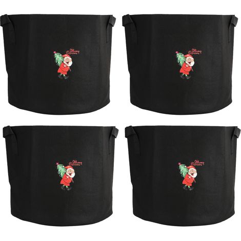 4 Sacs de Culture en Non-Tissé pour Légumes et Fleurs - Pots de Jardin 5 Gallons (30x25cm) (1/5)