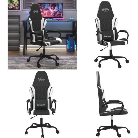 Chaise de jeu Noir et blanc Similicuir - Chaise de jeu noir et blanc - Chaise de jeu en similicuir (1/5)