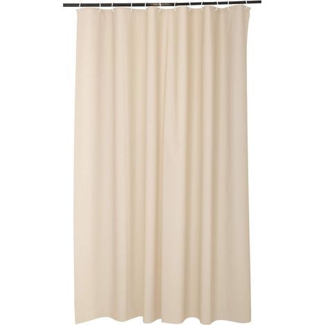 1 - Rideau De Douche - PEVA - Imperméable - Pour Salle De Bain - Taupe - 180x200cm (1/3)