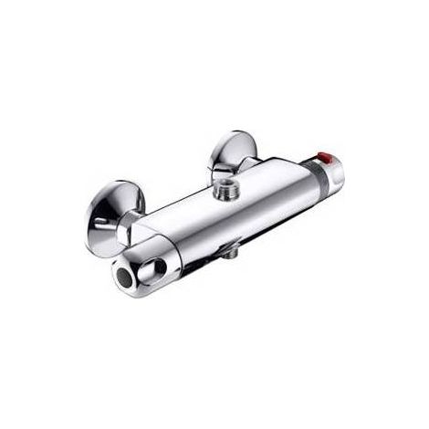 MISCELATORE TERMOSTATICO DOCCIA ESTERNO 2 USCITE CON DEVIATORE Misura: Cromo