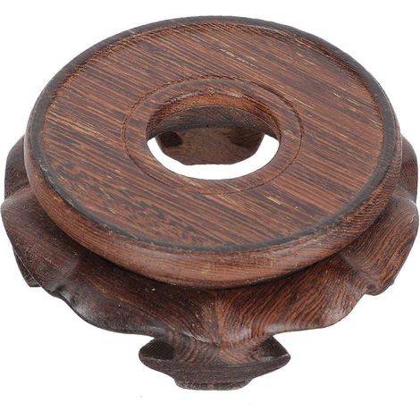 Socle décoratif rond creux en bois pour pot de fleurs - Décoration intérieure (1/5)