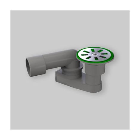 SIFONE RIBASSATO PER DOCCIA ORIENTABILE - Griglia Inox Ø 80 (1/2)