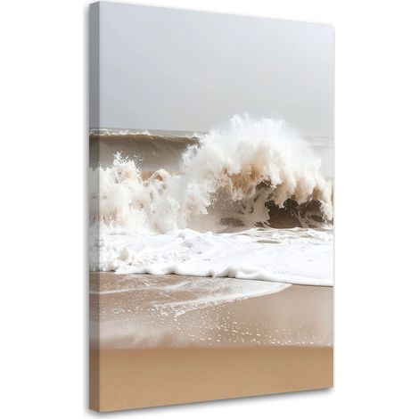 Wandbild Strand Meer raue Wellen Natur 40x60 cm (1/5)