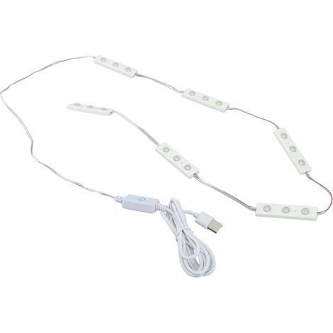 LED-Lichtleiste für Kosmetikspiegel, berührungsempfindlich, augenschonend, 6 Reihen, 18 LEDs, einstellbares Warmweiß (1/5)