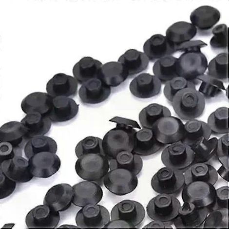 100 Stück M4 M5 M6 M8 M10 Schwarze Innensechskantschrauben Muttern Sechskantkopf-Abdeckkappen Schutzkappen Befestigungselemente Schraubenabdeckungen Kappen (1/4)
