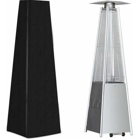 Housse De Protection Pour Parasol Chauffant Pyramidal Noir Chauffage Terrasse (1/4)
