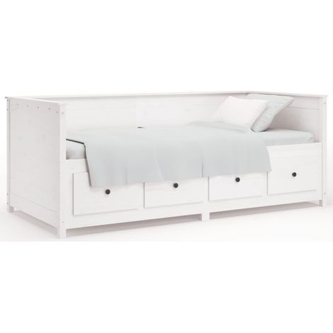 Maison Exclusive - Tagesbett ohne Matratze Weiß 80x200 cm Massivh