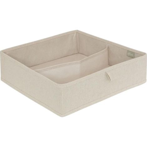 5Five Simply Smart – Rangement tiroir 2 compartiments 36cm – Polyester et polypropylène – Beige – Pour optimiser l'espace de rangement (1/4)