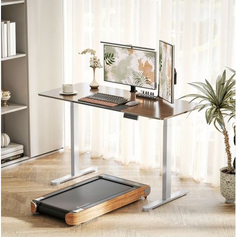 Struttura scrivania regolabile 120-200x60-80 cm bianco in acciaio con 2 motori e 3 memorie (1/4)