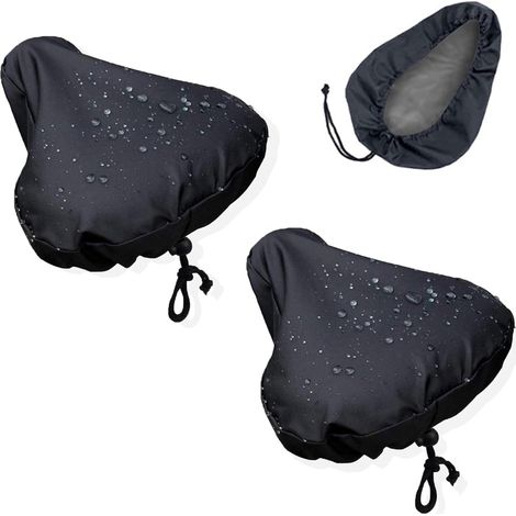 Housse de selle vélo étanche, 2 pièces avec élastique, taille universelle, imperméable, coupe-vent et anti-poussière. (1/5)
