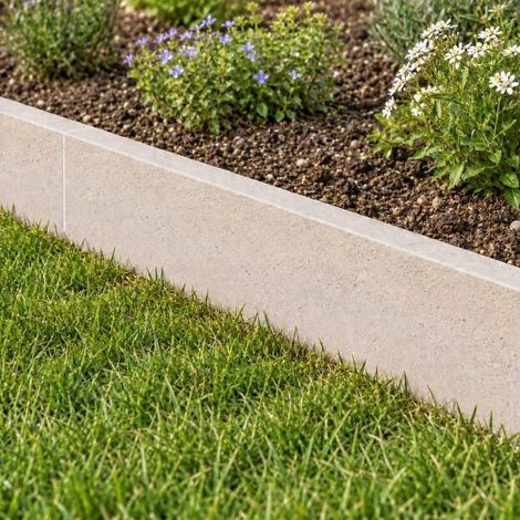 Bordure de jardin pierre du Sinaï Beige Sablée Brossée - 100x20x5 cm - À l'unité - Ti'ma Stone (1/3)
