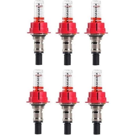 Lot de 6 débitmètres pour collecteur de chauffage au sol, régulateur de débit à contrôle visuel pour chauffage au sol. (1/5)